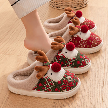 Chaussons en Peluche de Noël Elk