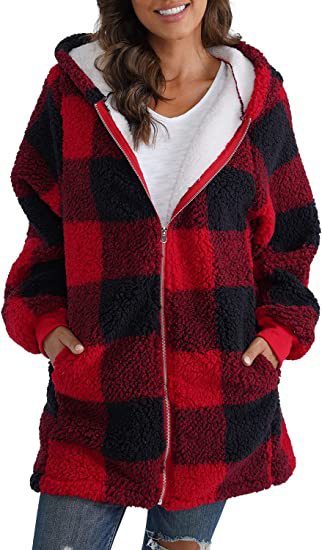 manteau en peluche à manches longues