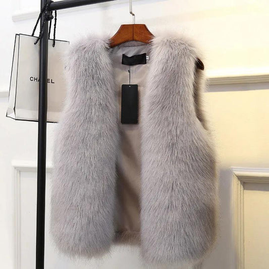 Gilet fausse fourrure